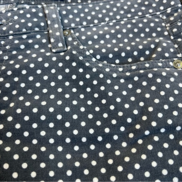 AG Adriano Goldschmied Gray White Polka Dot The Stevie Ankle Straight Leg, 28 - Picture 4 of 8